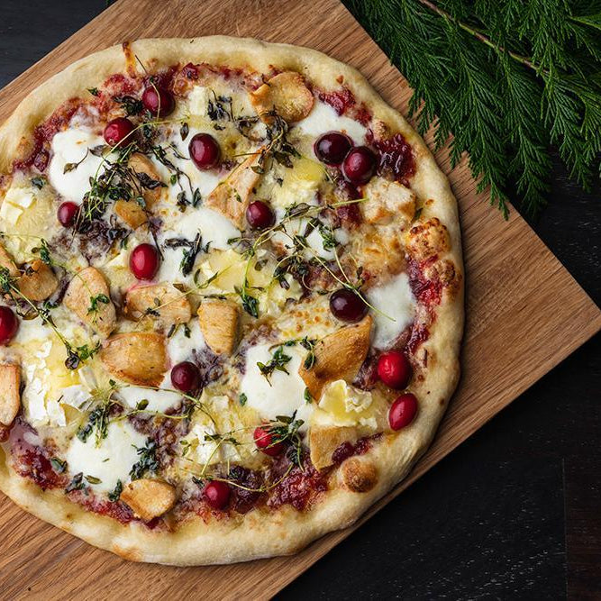 Roast Turkey, Camembert & Cranberry Pizza