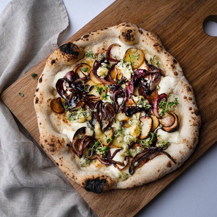 Potato, Blue Cheese & Balsamic Red Onion Pizza