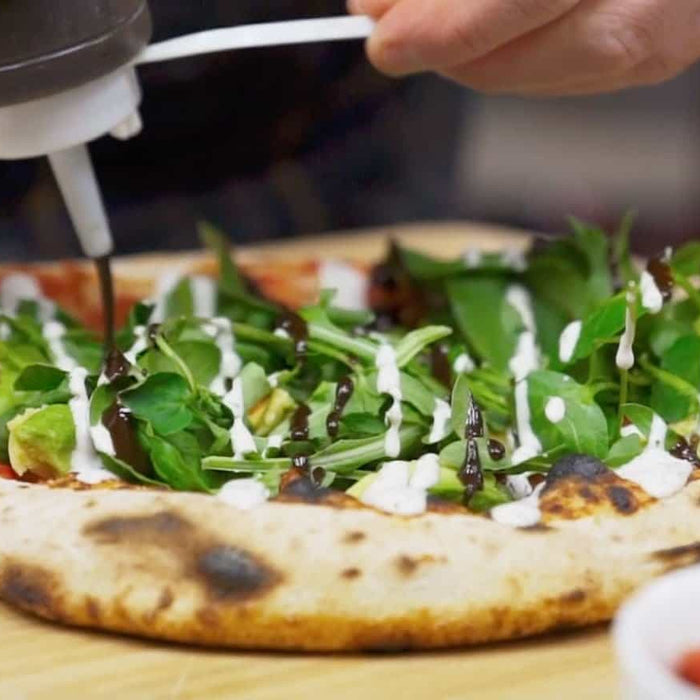 Mozzarella, Semi-dried Tomato & Fresh Salad Pizza