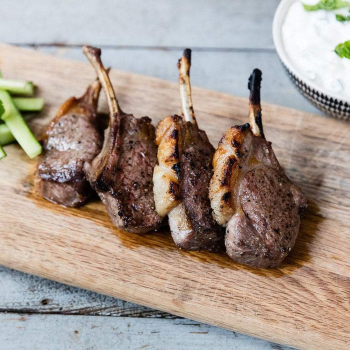 Marinated Lamb Cutlets with Tzatziki