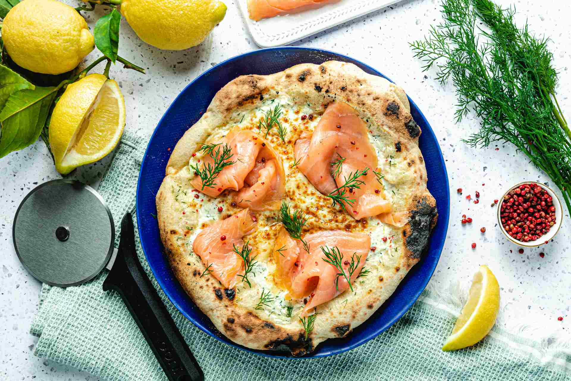 Nordic Pizza with Salmon, Dill and Crème Fraîche Recipe — Ooni Canada