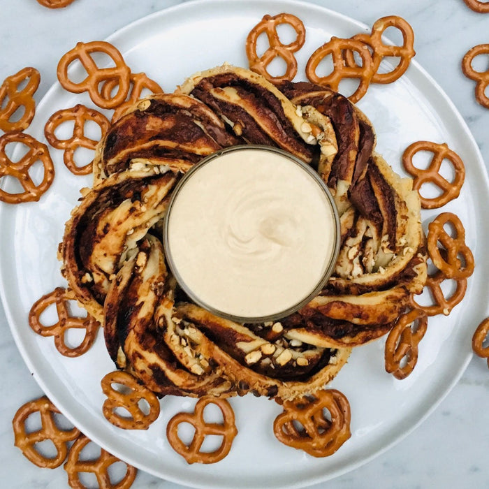 Braided Nutella & Crushed Pretzel Ring