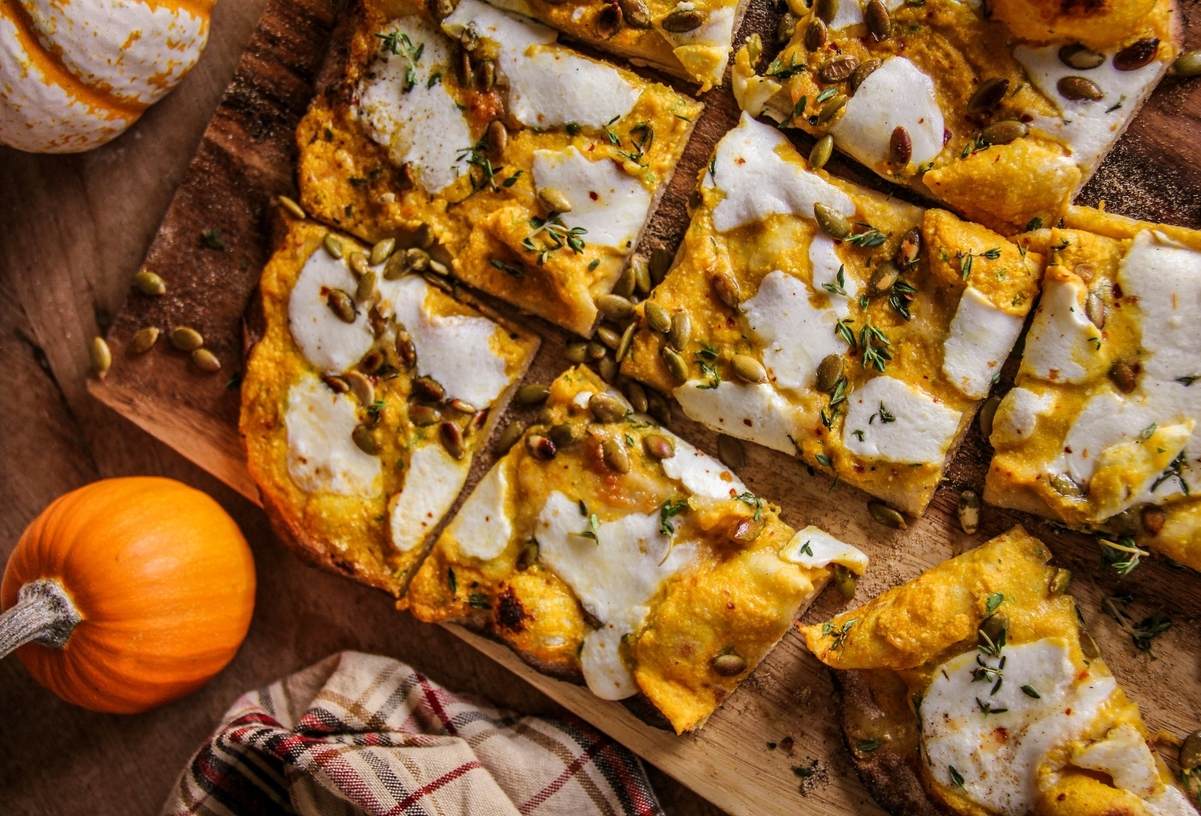Protein-crust Pizza with Pumpkin, Thyme, and Ricotta — Ooni Canada