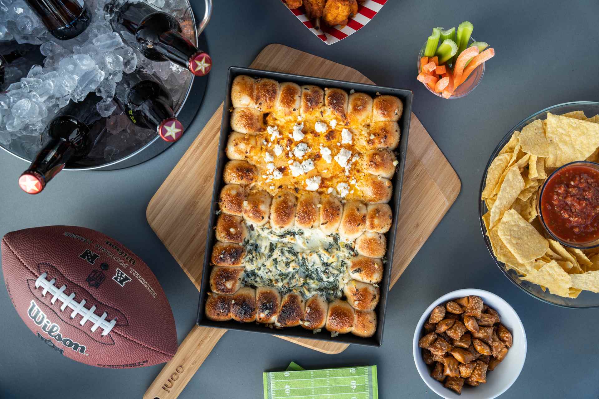 Tailgate Rip ‘n’ Dip with Garlic Rolls — Ooni Canada