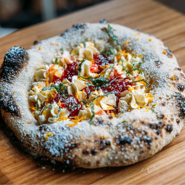 Strawberry and Pimm’s Dessert Pizza