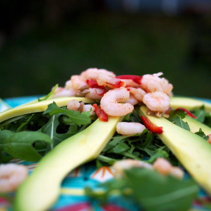 Prawn, Garlic, and Avocado Salad