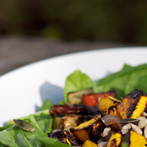 Roast Aubergine and Eggplant Salad