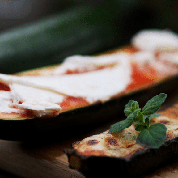 Topped Summer Squash - Aubergine and Zucchini