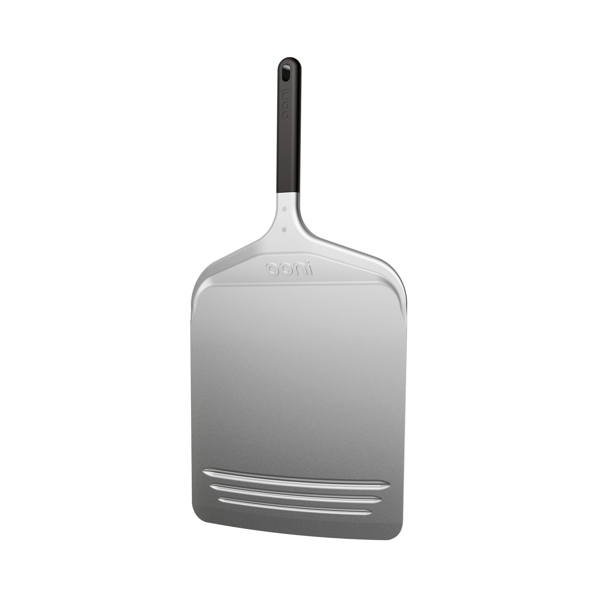 Ooni Compact Pizza peel angled to the side on white background