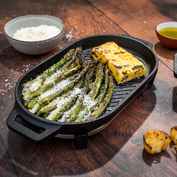 Grizzler pan with Asparagus | Cliquez sur cette image pour ouvrir la fenêtre modale de produits. La fenêtre modale de produits permet de zoomer sur les images.