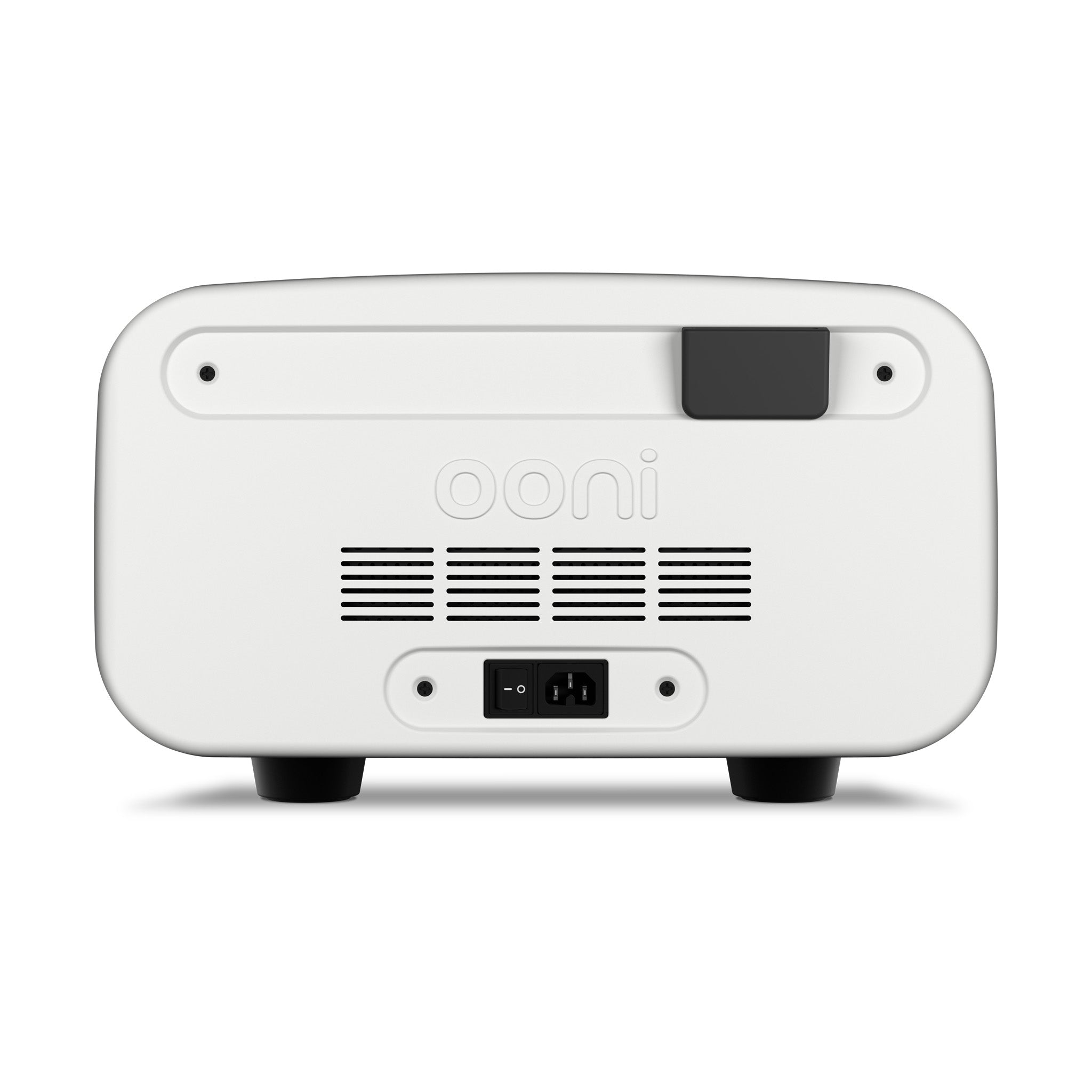 Back of the Ooni Volt 2 Pizza Oven on a white background