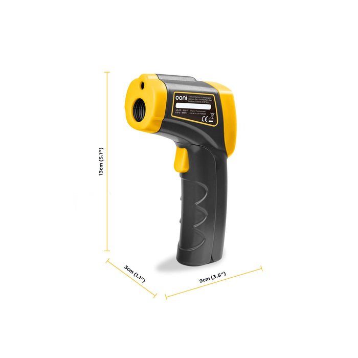 Ooni Infrared Thermometer Measurements | Click this image to open up the product gallery modal. The product gallery modal allows the images to be zoomed in on.