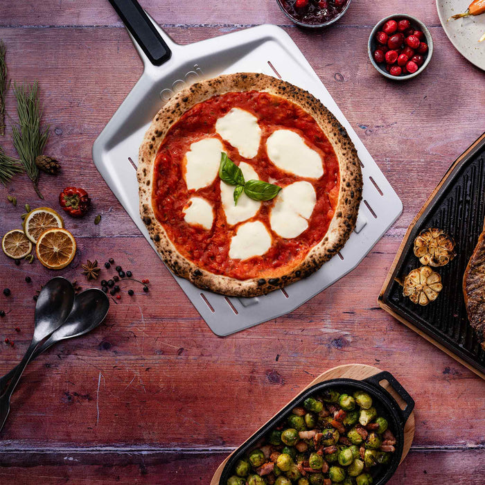 Spatule à pizza ronde de 7 pouces, spatule à pizza perforée avec