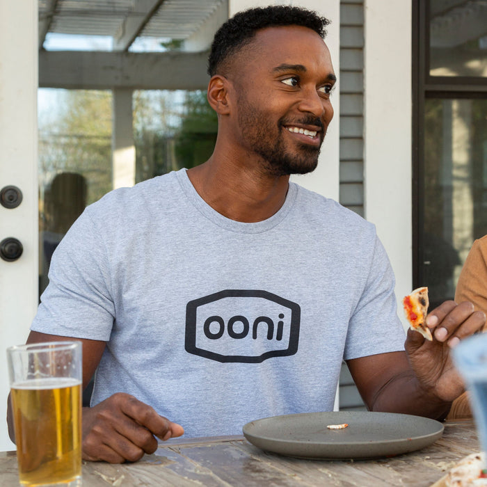Ooni Logo Tee Adult Light Grey Ooni CanadaA  | Click this image to open up the product gallery modal. The product gallery modal allows the images to be zoomed in on.